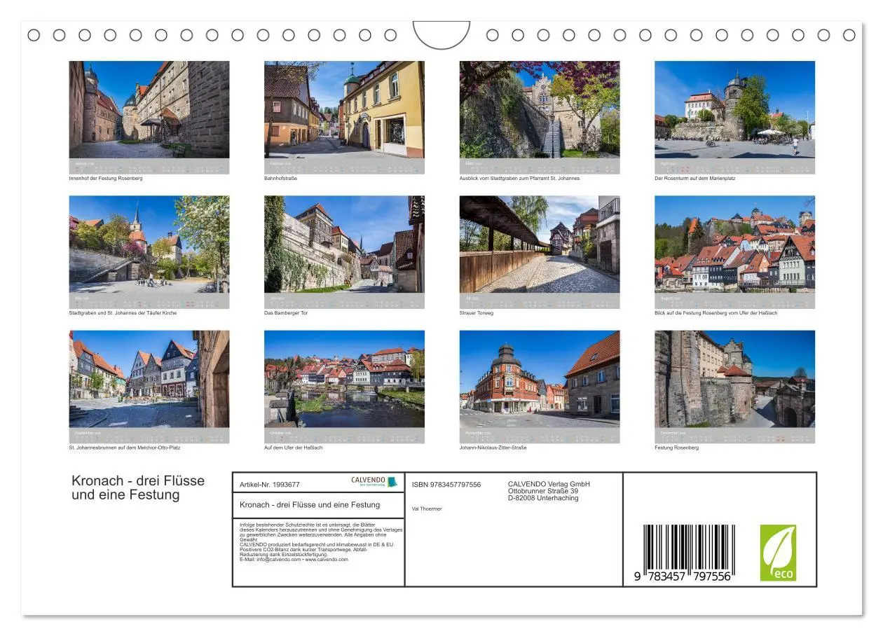 Bild: 9783457797556 | Kronach - drei Flüsse und eine Festung (Wandkalender 2026 DIN A4...