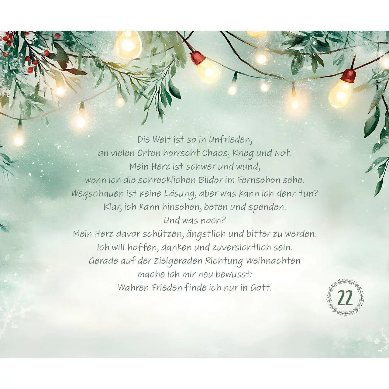 Bild: 9783863387556 | Friedliche Augenblicke im Advent | Doro Zachmann | Kalender | 26 S.