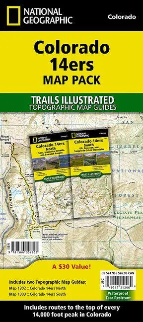 Cover: 9781566957656 | Colorado 14ers [Map Pack Bundle] | National Geographic Maps | Englisch
