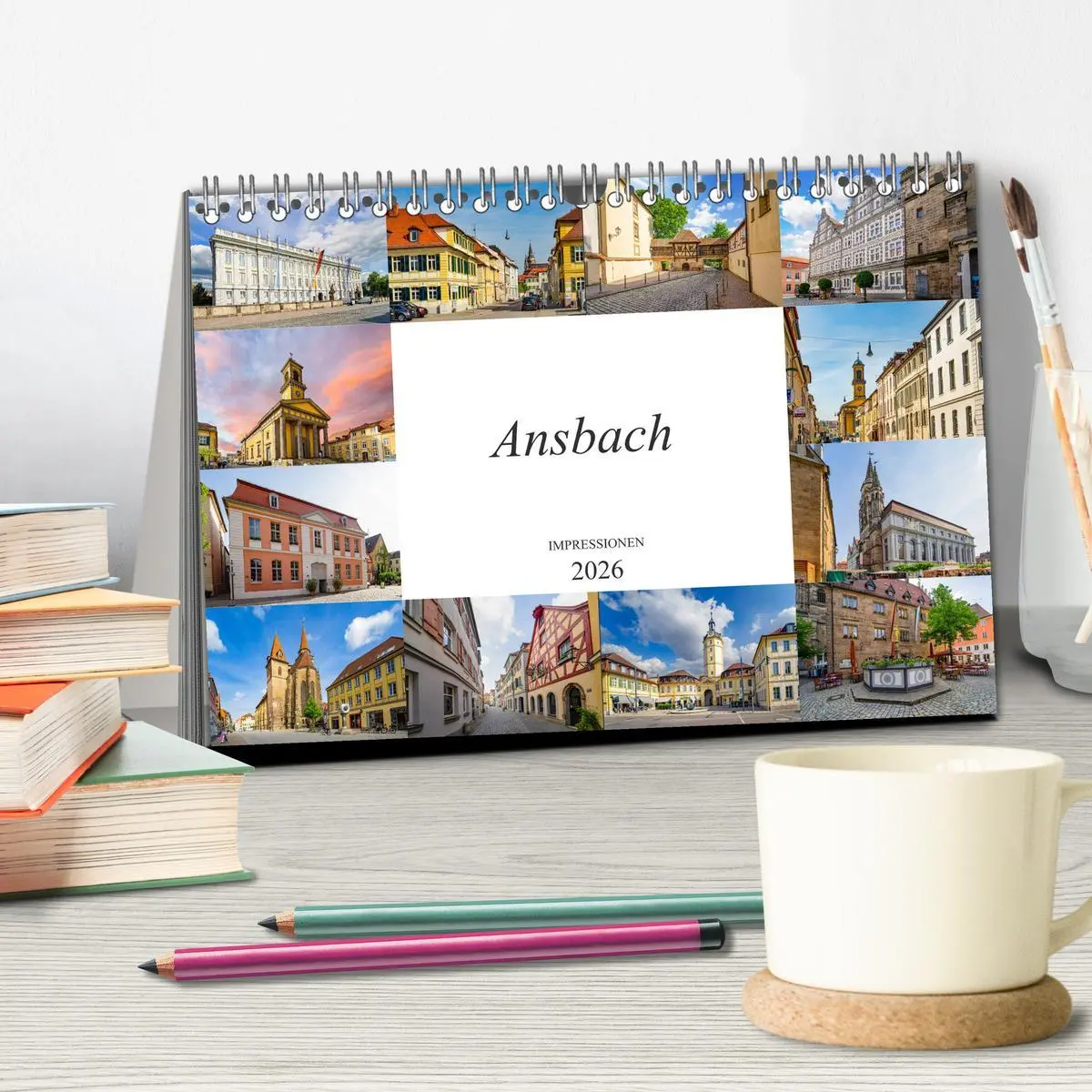 Bild: 9783457787656 | Ansbach Impressionen (Tischkalender 2026 DIN A5 quer), CALVENDO...