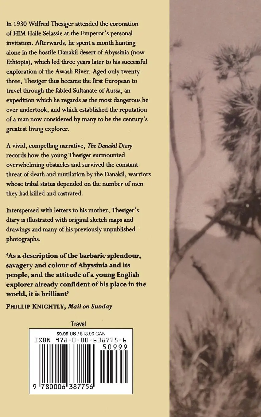 Rückseite: 9780006387756 | The Danakil Diary | Wilfred Thesiger | Taschenbuch | Englisch | 1998