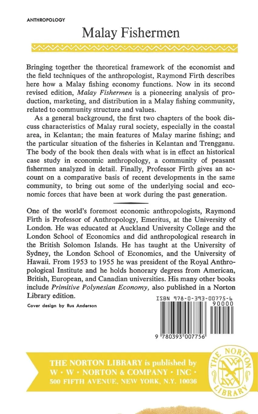 Rückseite: 9780393007756 | Malay Fishermen | Their Peasant Economy | Raymond William Firth | Buch