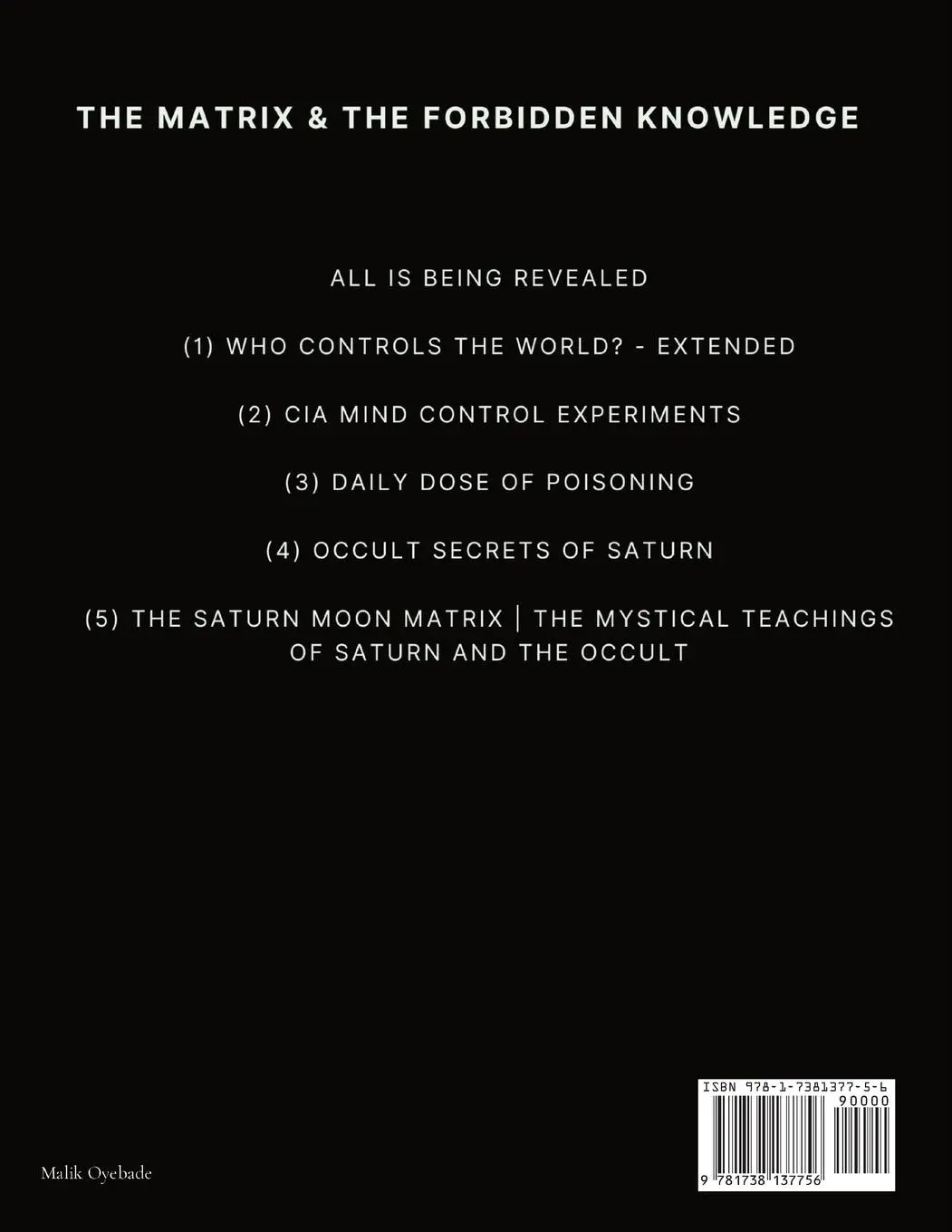 Rückseite: 9781738137756 | The Matrix &amp; The Forbidden Knowledge (Part 3) | Secrecy | Malik Bade
