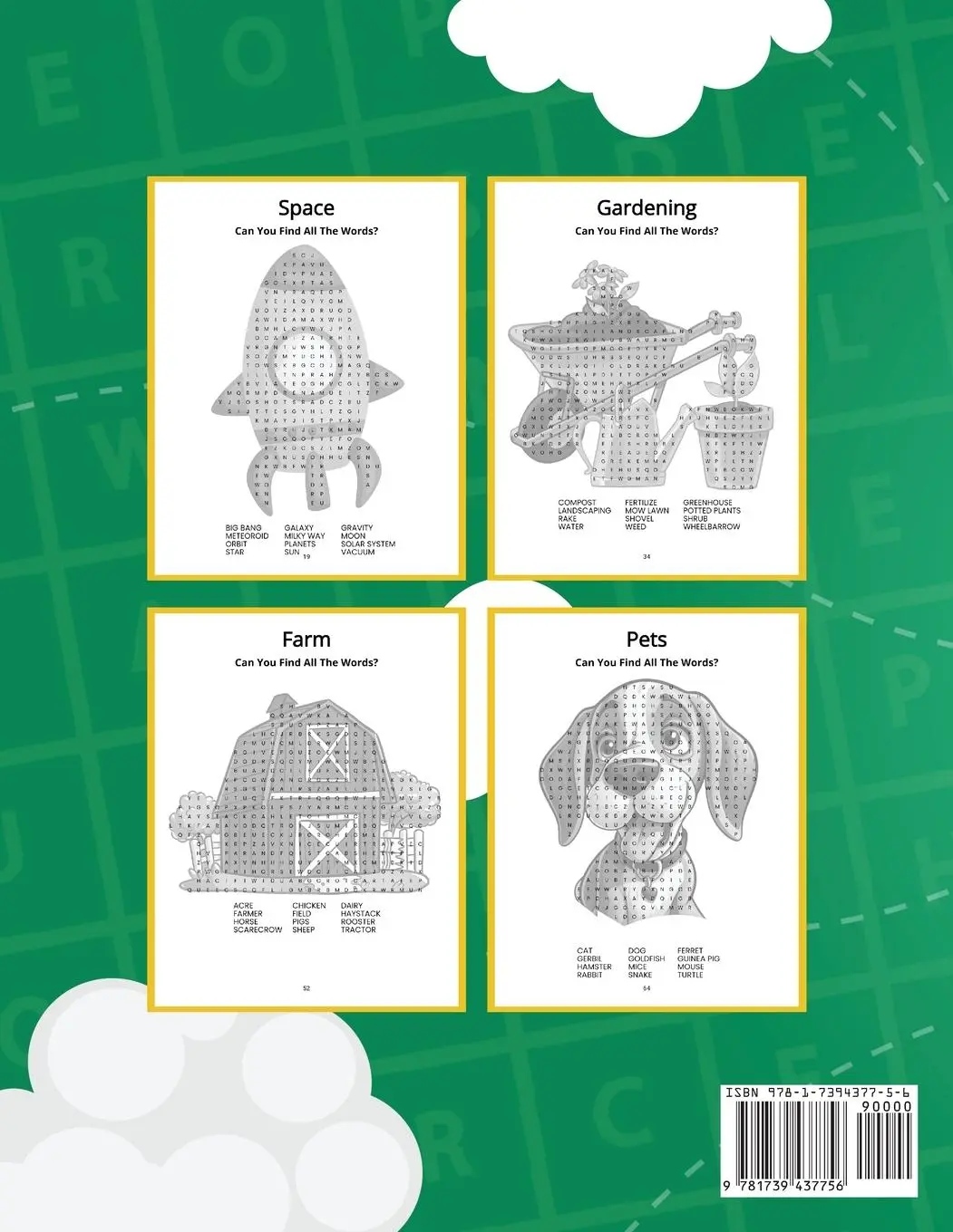 Rückseite: 9781739437756 | Word Search For Kids Ages 8-12 100 Fun Shaped Word Search Puzzles...