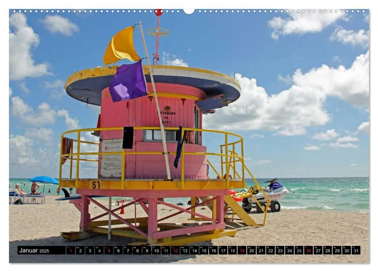 Bild: 9783435827756 | MIAMI (Wandkalender 2025 DIN A2 quer), CALVENDO Monatskalender | 2025