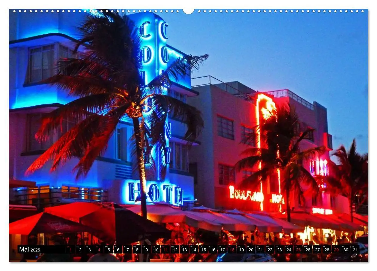 Bild: 9783435827756 | MIAMI (Wandkalender 2025 DIN A2 quer), CALVENDO Monatskalender | 2025