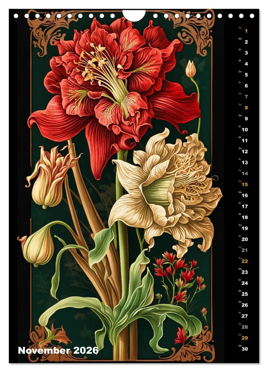 Bild: 9783516317756 | Jugendstil Blumen (Wandkalender 2026 DIN A4 hoch), CALVENDO...