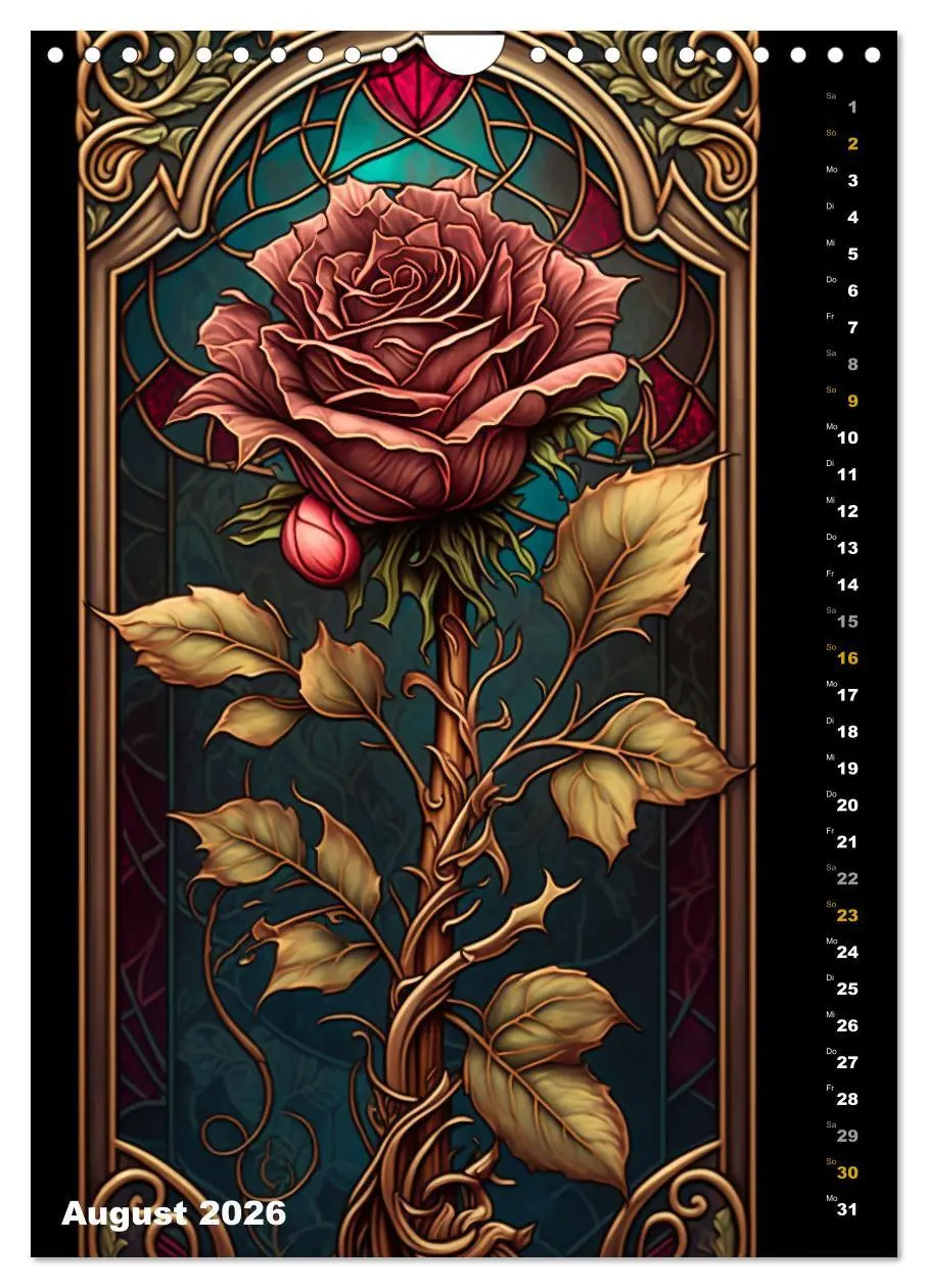 Bild: 9783516317756 | Jugendstil Blumen (Wandkalender 2026 DIN A4 hoch), CALVENDO...