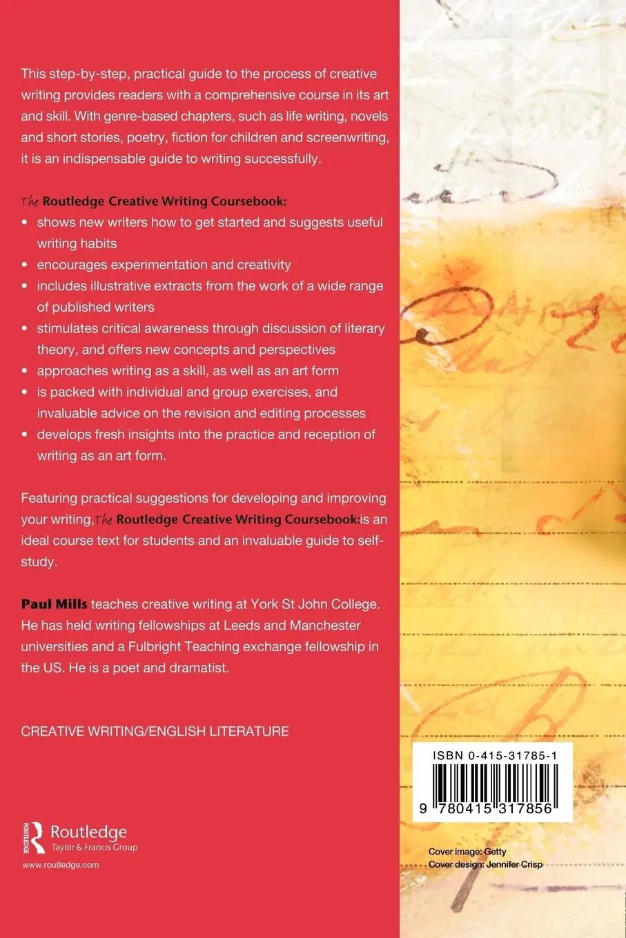 Rückseite: 9780415317856 | The Routledge Creative Writing Coursebook | Paul Mills | Taschenbuch
