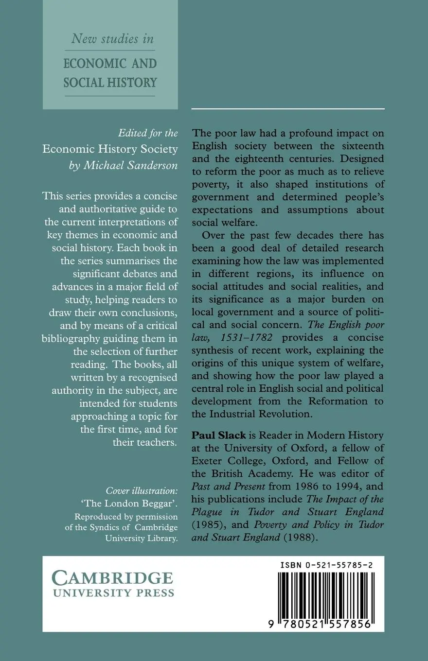 Rückseite: 9780521557856 | The English Poor Law, 1531 1782 | Paul Slack | Taschenbuch | Englisch