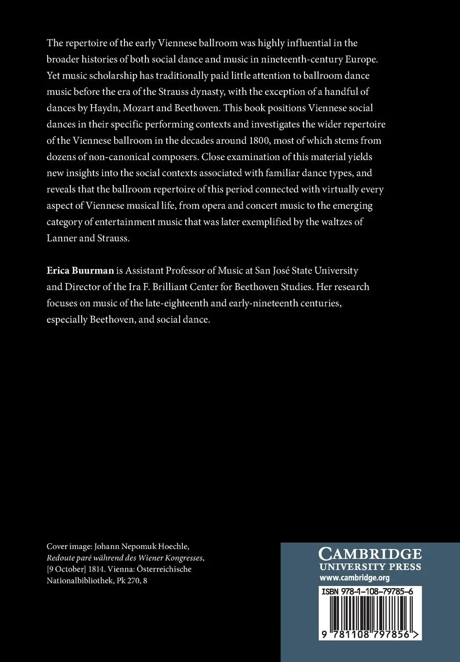 Rückseite: 9781108797856 | The Viennese Ballroom in the Age of Beethoven | Erica Buurman | Buch
