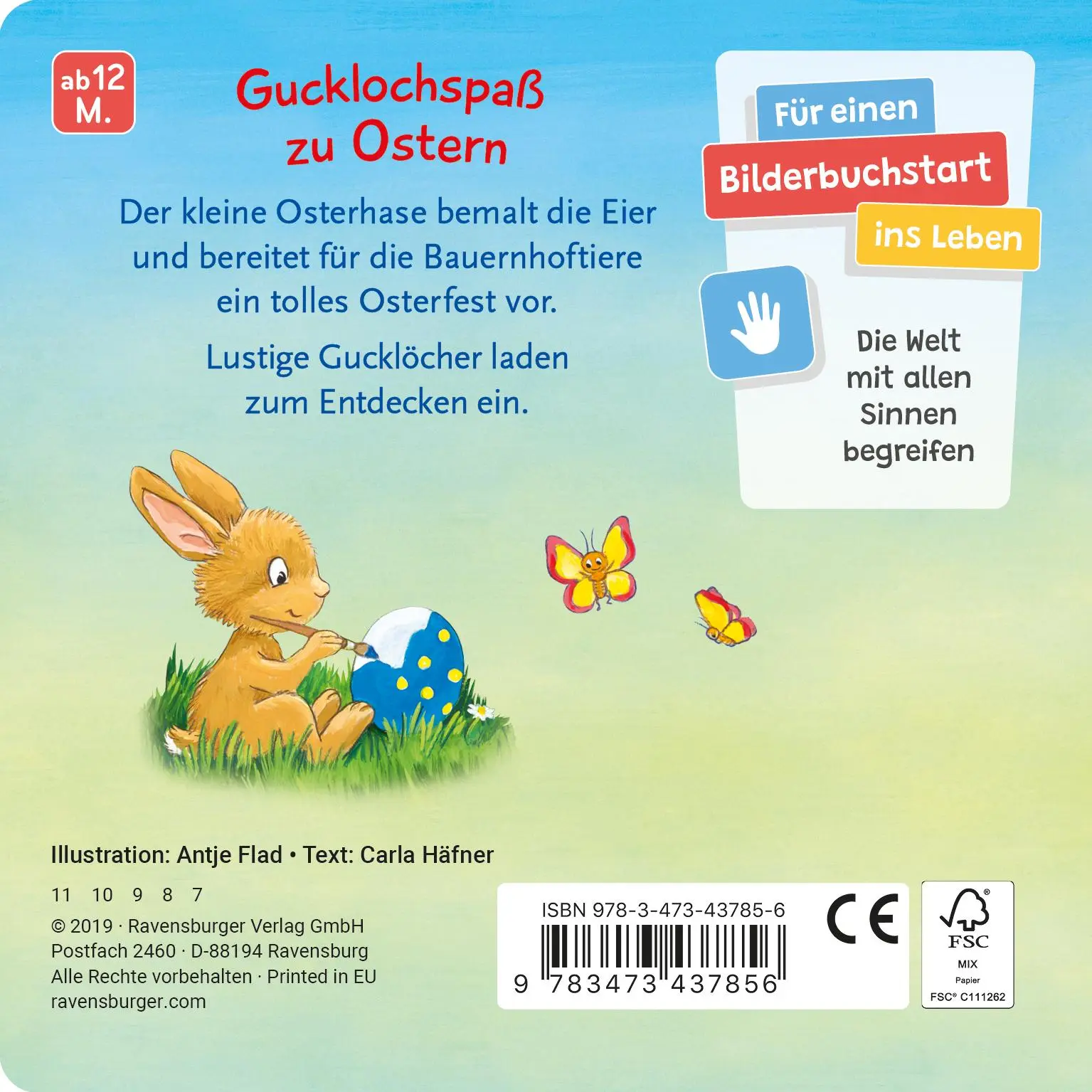 Rückseite: 9783473437856 | Mein Gucklochbuch: Frohe Ostern | Carla Häfner | Buch | 20 S. | 2019