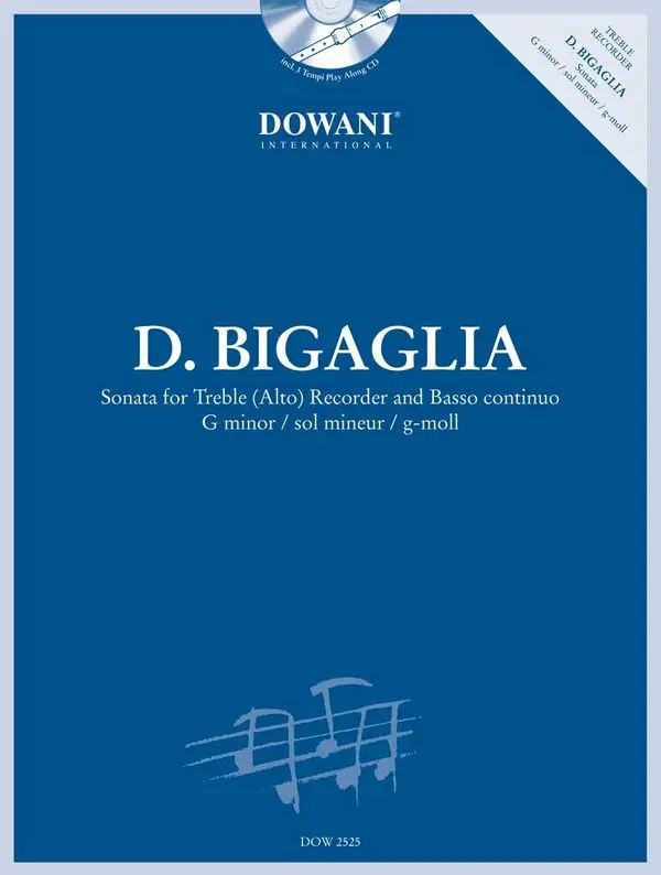 Cover: 9783905477856 | Sonata in g-moll | for treble (Alto) Recorder and Basso continuo