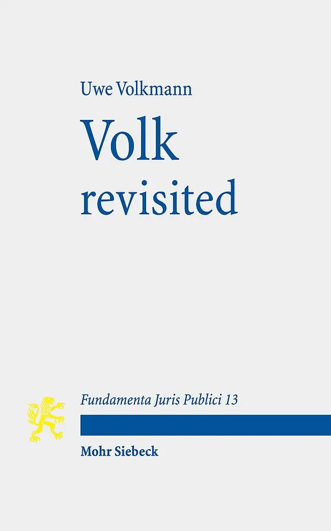 Cover: 9783161647956 | Volk revisited | oder: Wer oder was trägt die Demokratie? | Volkmann
