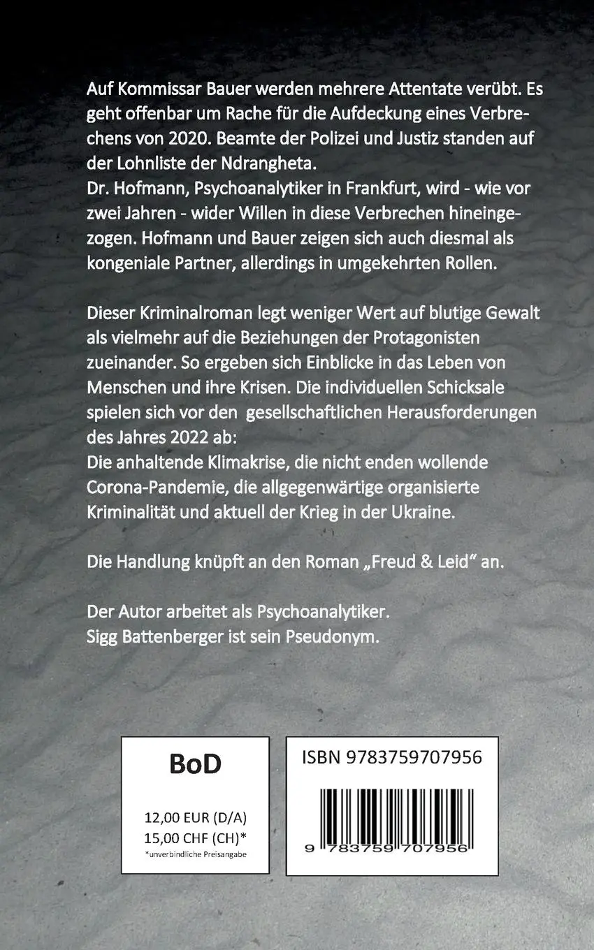 Rückseite: 9783759707956 | Schuld &amp; Schuldgefühle | Kriminalroman | Sigg Battenberger | Buch