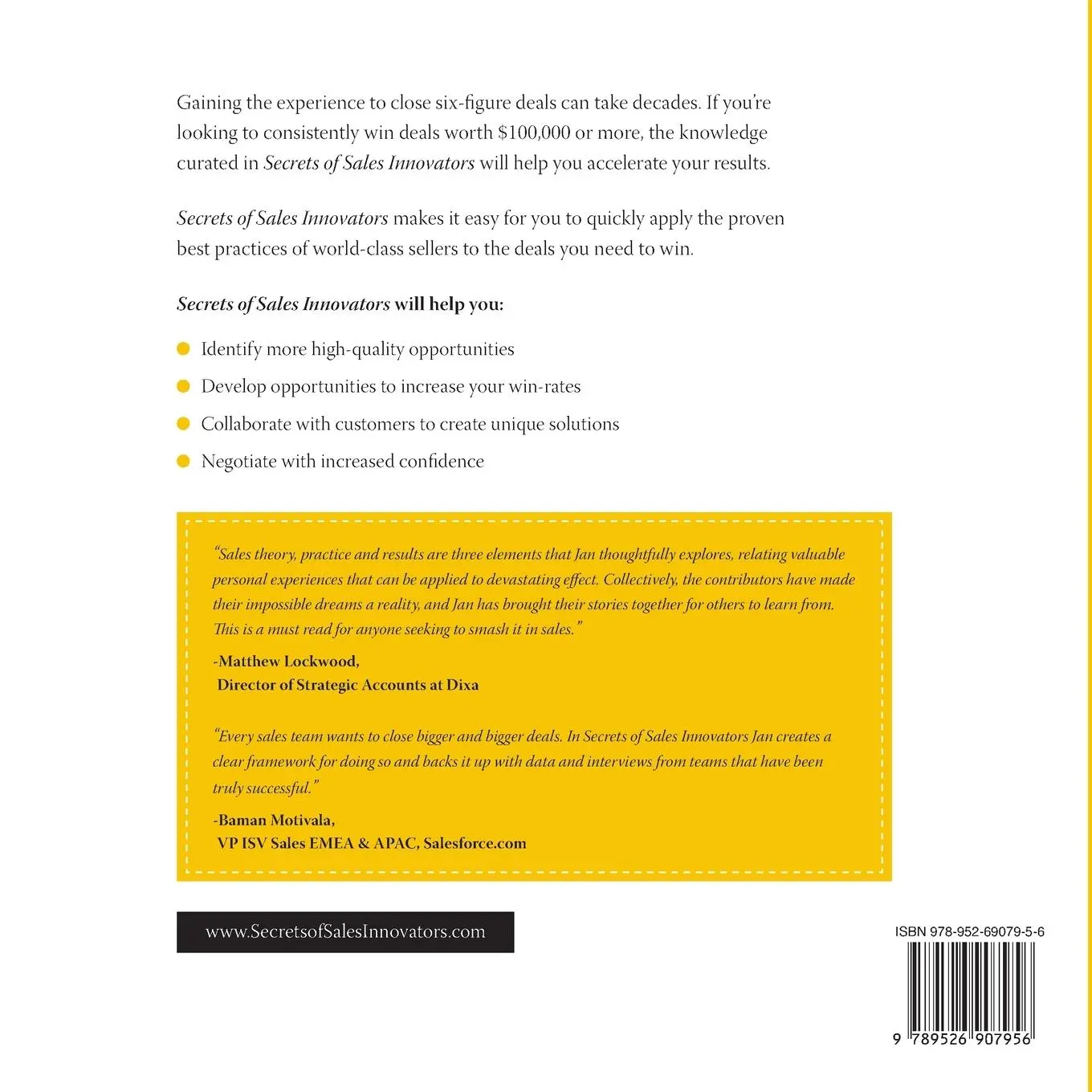Rückseite: 9789526907956 | Secrets of Sales Innovators | Jan Ropponen | Taschenbuch | Englisch