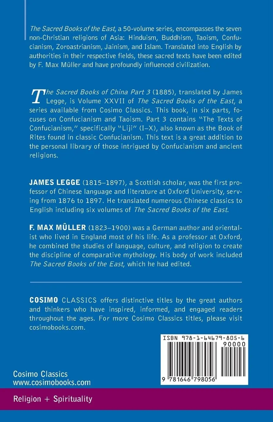 Rückseite: 9781646798056 | The Sacred Books of China, Part 3 of 6 | F. Max Müller | Taschenbuch