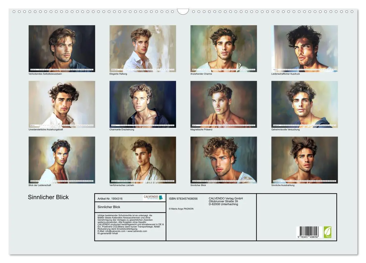 Bild: 9783457408056 | Sinnlicher Blick (Wandkalender 2026 DIN A2 quer), CALVENDO...