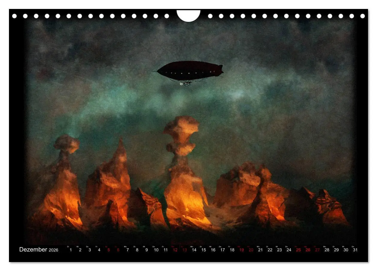 Bild: 9783457888056 | Luftschiffe über fremden Landschaften (Wandkalender 2026 DIN A4...