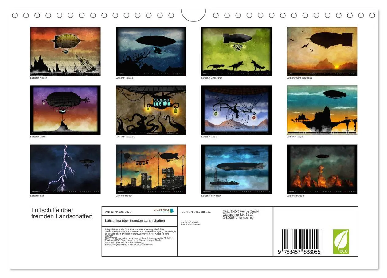 Bild: 9783457888056 | Luftschiffe über fremden Landschaften (Wandkalender 2026 DIN A4...