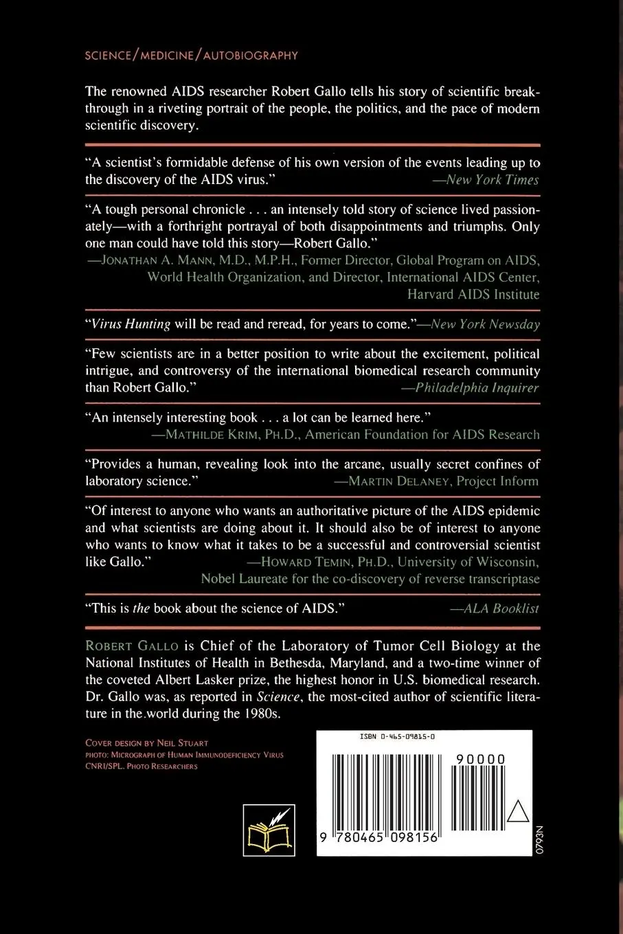 Rückseite: 9780465098156 | Virus Hunting | Robert Gallo | Taschenbuch | Kartoniert / Broschiert