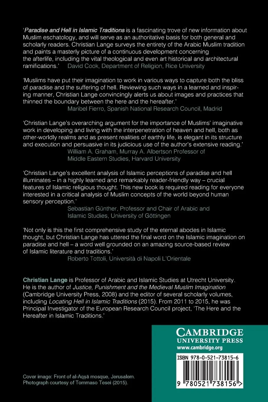 Rückseite: 9780521738156 | Paradise and Hell in Islamic Traditions | Christian Lange | Buch