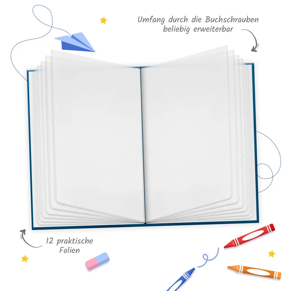 Bild: 4251901508256 | Trötsch Zeugnismappe A4 mit Buchschrauben blau | Co.KG | 12 S. | 2024