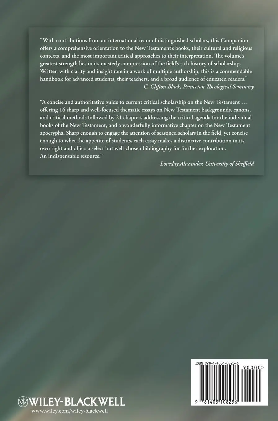 Rückseite: 9781405108256 | Blackwell Companion New Testament | David E Aune | Buch | 712 S.