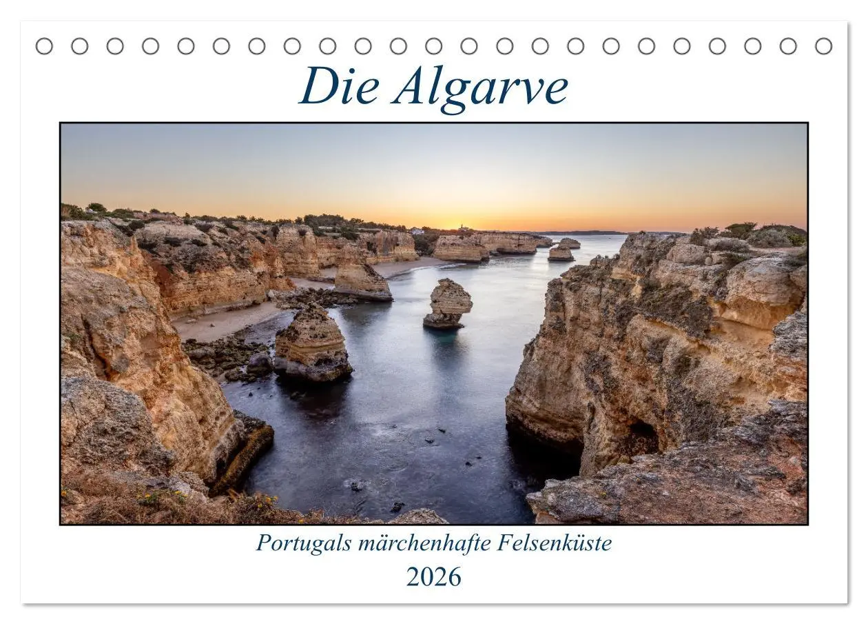 Cover: 9783457628256 | Die Algarve - Portugals märchenhafte Felsenküste (Tischkalender...