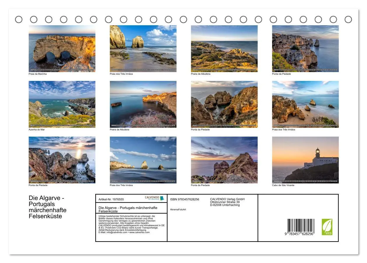 Bild: 9783457628256 | Die Algarve - Portugals märchenhafte Felsenküste (Tischkalender...