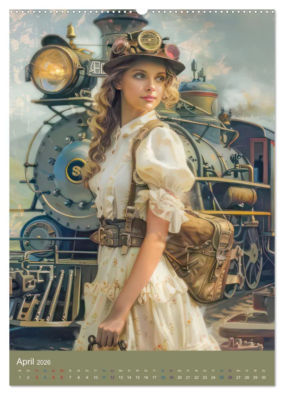 Bild: 9783516268256 | Steampunk Ladies auf Tour (Wandkalender 2026 DIN A2 hoch), CALVENDO...