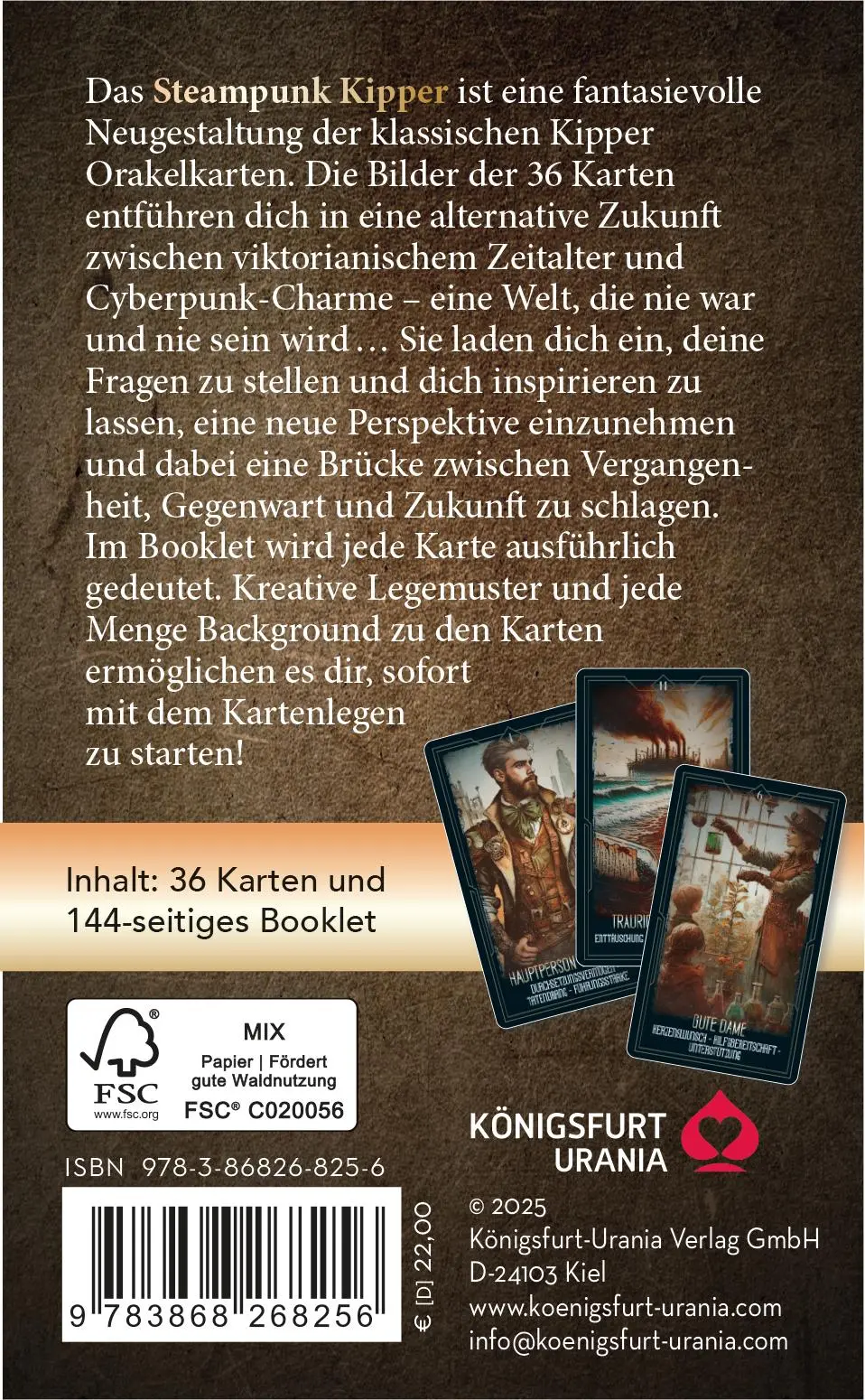 Rückseite: 9783868268256 | Steampunk Kipper - 36 Kipperkarten und 144-seitiges Booklet...