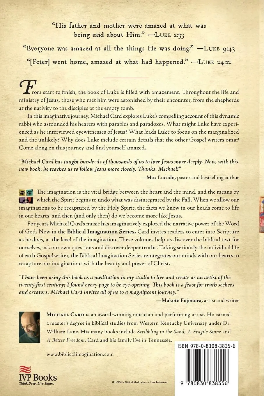 Rückseite: 9780830838356 | Luke | The Gospel of Amazement | Michael Card | Taschenbuch | Englisch