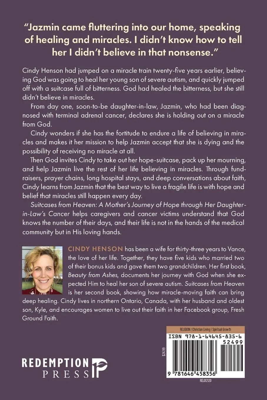 Rückseite: 9781646458356 | Suitcases from Heaven | Cindy Seaton Henson | Taschenbuch | Englisch