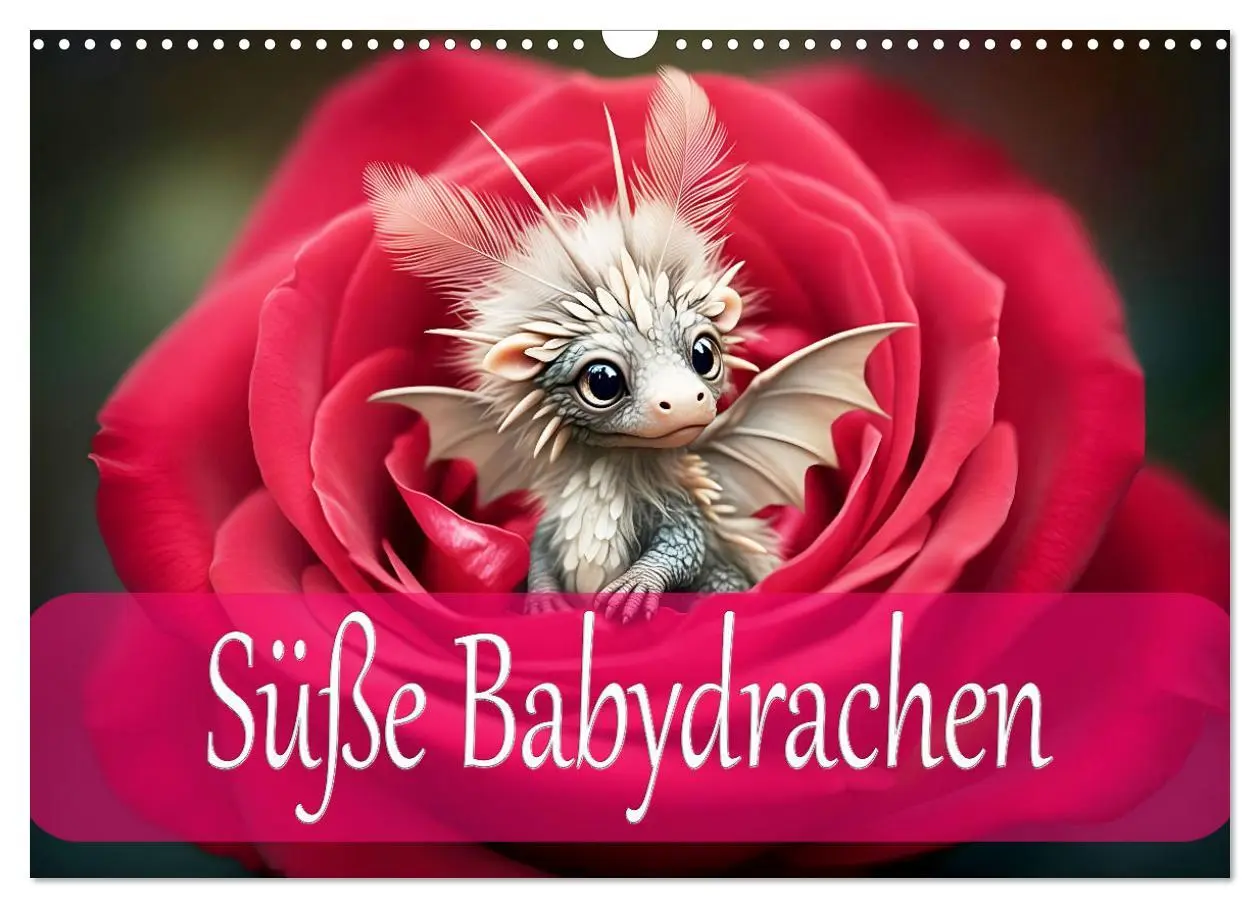 Cover: 9783457308356 | Süße Babydrachen (Wandkalender 2026 DIN A3 quer), CALVENDO...