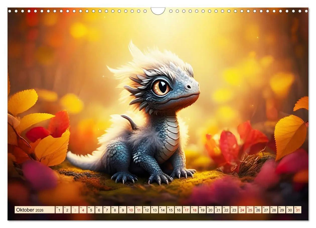 Bild: 9783457308356 | Süße Babydrachen (Wandkalender 2026 DIN A3 quer), CALVENDO...