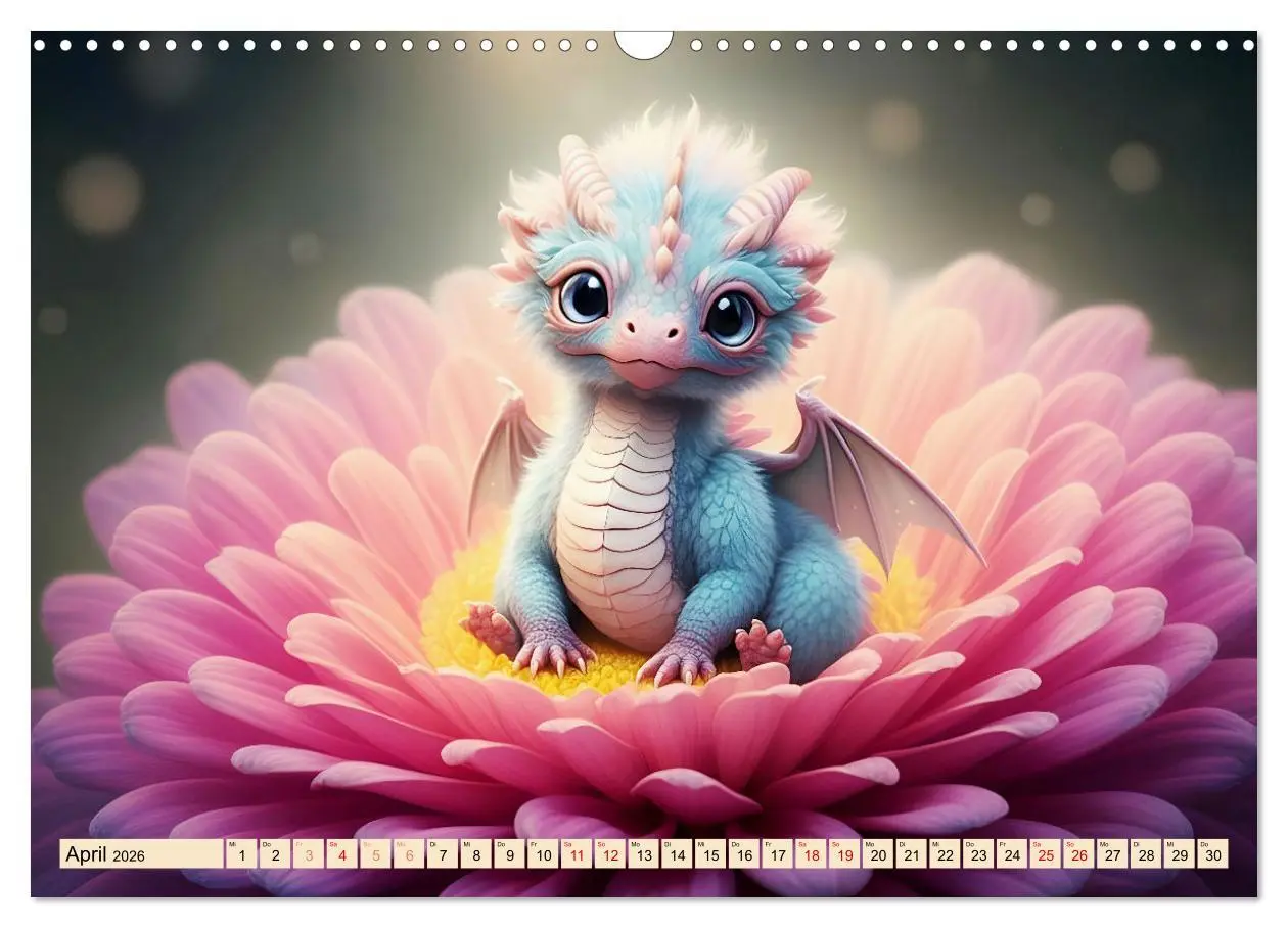Bild: 9783457308356 | Süße Babydrachen (Wandkalender 2026 DIN A3 quer), CALVENDO...