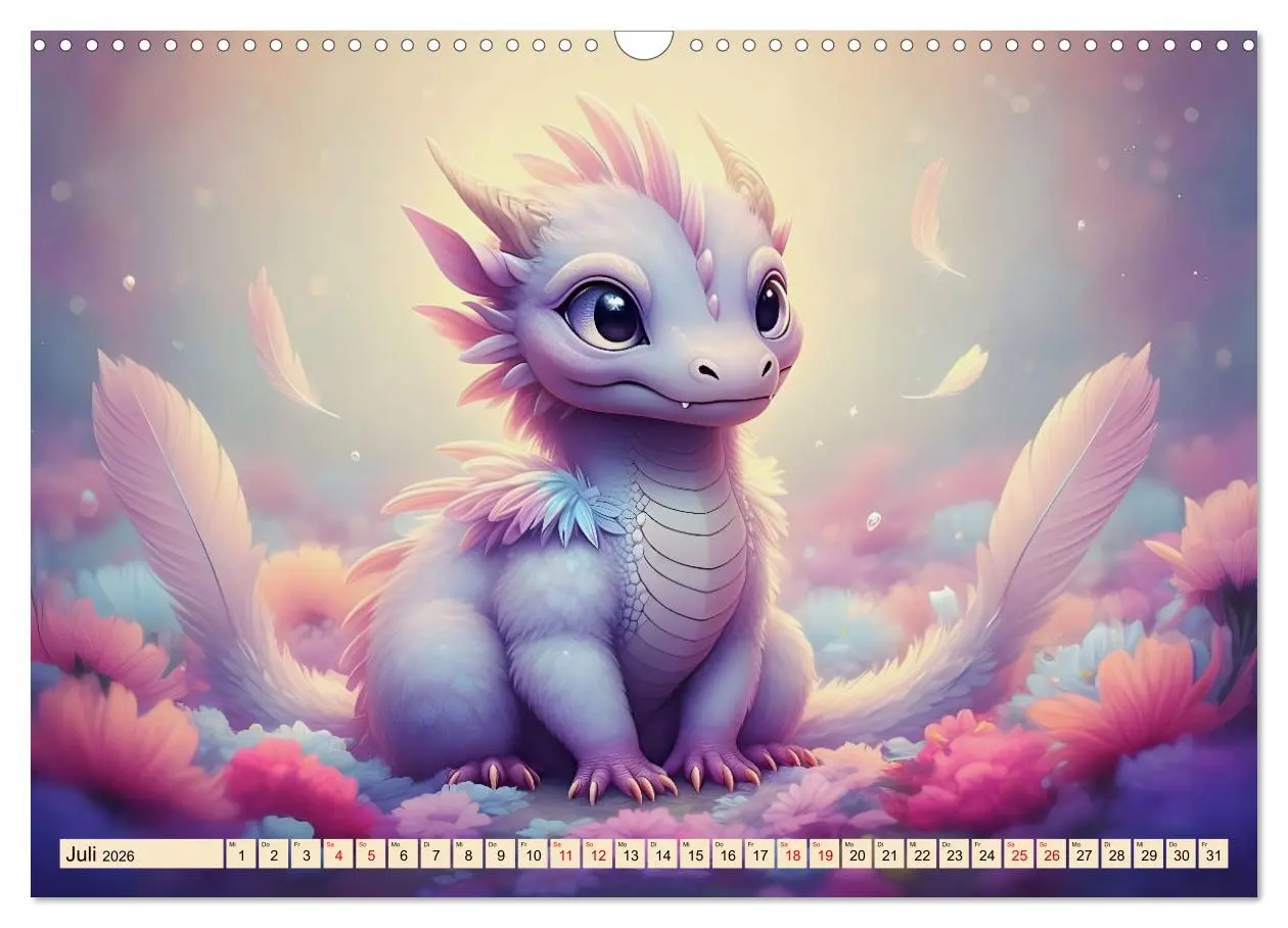 Bild: 9783457308356 | Süße Babydrachen (Wandkalender 2026 DIN A3 quer), CALVENDO...