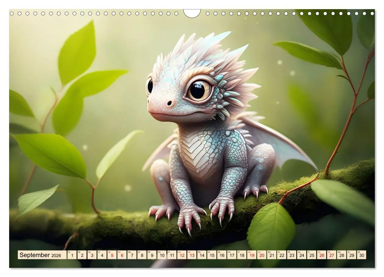 Bild: 9783457308356 | Süße Babydrachen (Wandkalender 2026 DIN A3 quer), CALVENDO...