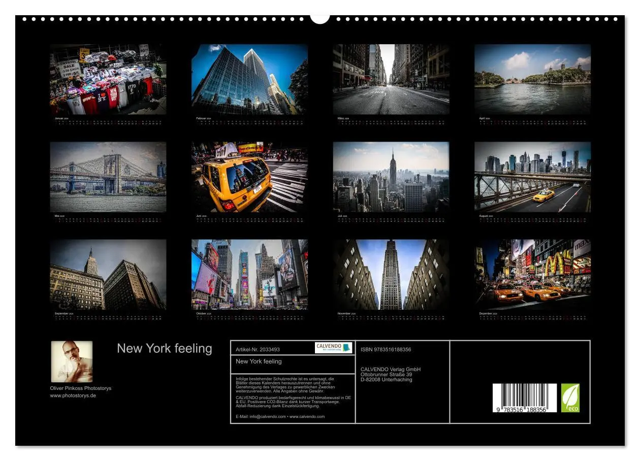Bild: 9783516188356 | New York feeling (hochwertiger Premium Wandkalender 2026 DIN A2...