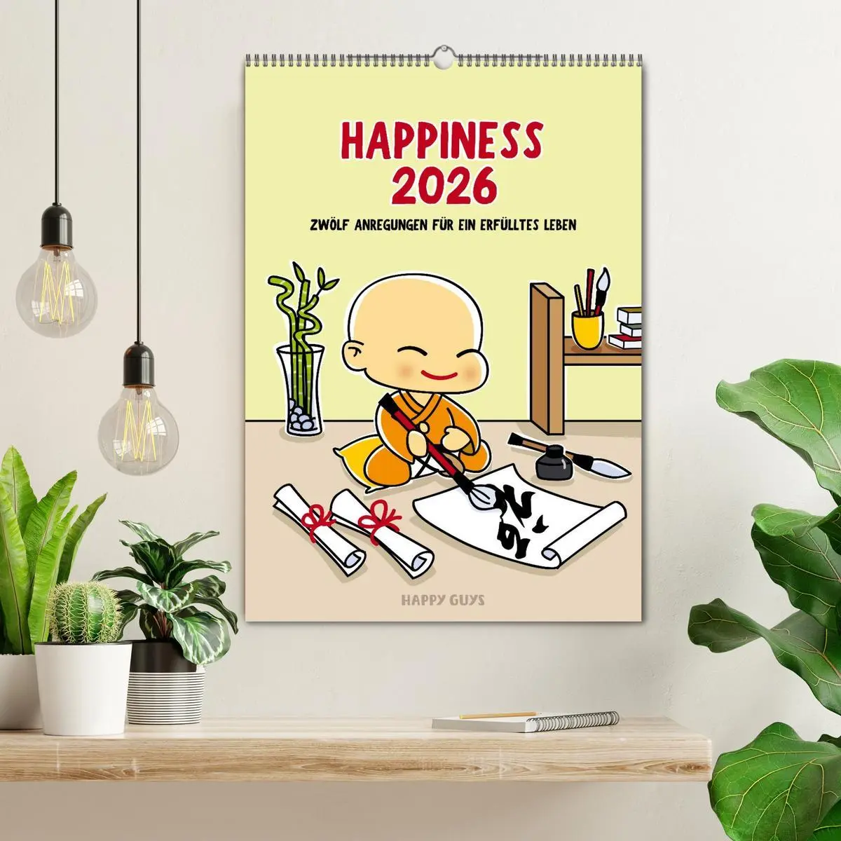 Bild: 9783516638356 | Happiness 2026 (Wandkalender 2026 DIN A2 hoch), CALVENDO...