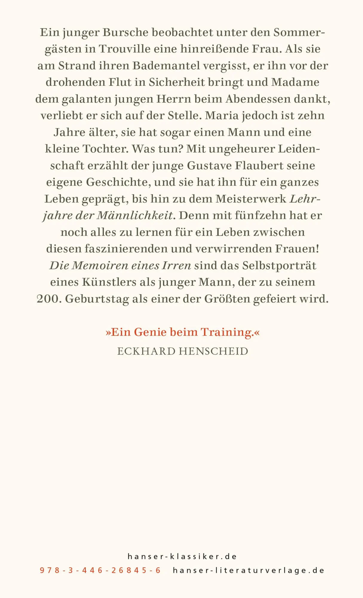 Bild: 9783446268456 | Memoiren eines Irren | Roman | Gustave Flaubert | Buch | 240 S. | 2021