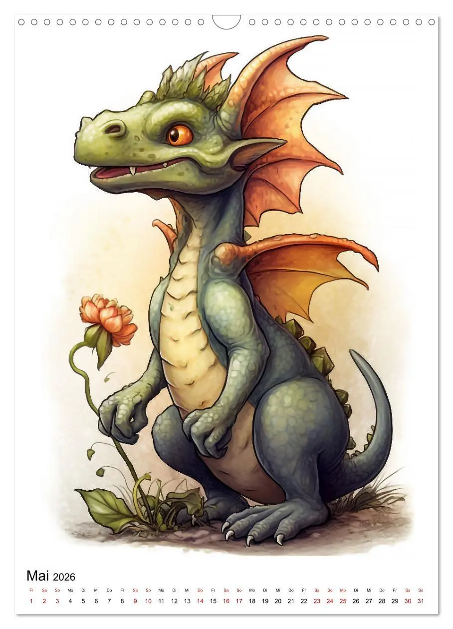 Bild: 9783516318456 | Drachen Kinder (Wandkalender 2026 DIN A3 hoch), CALVENDO...