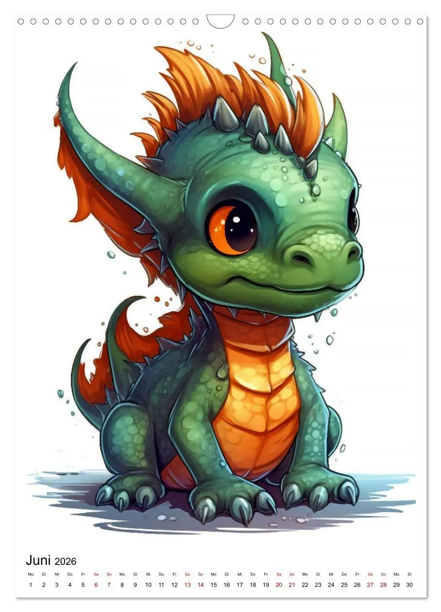 Bild: 9783516318456 | Drachen Kinder (Wandkalender 2026 DIN A3 hoch), CALVENDO...