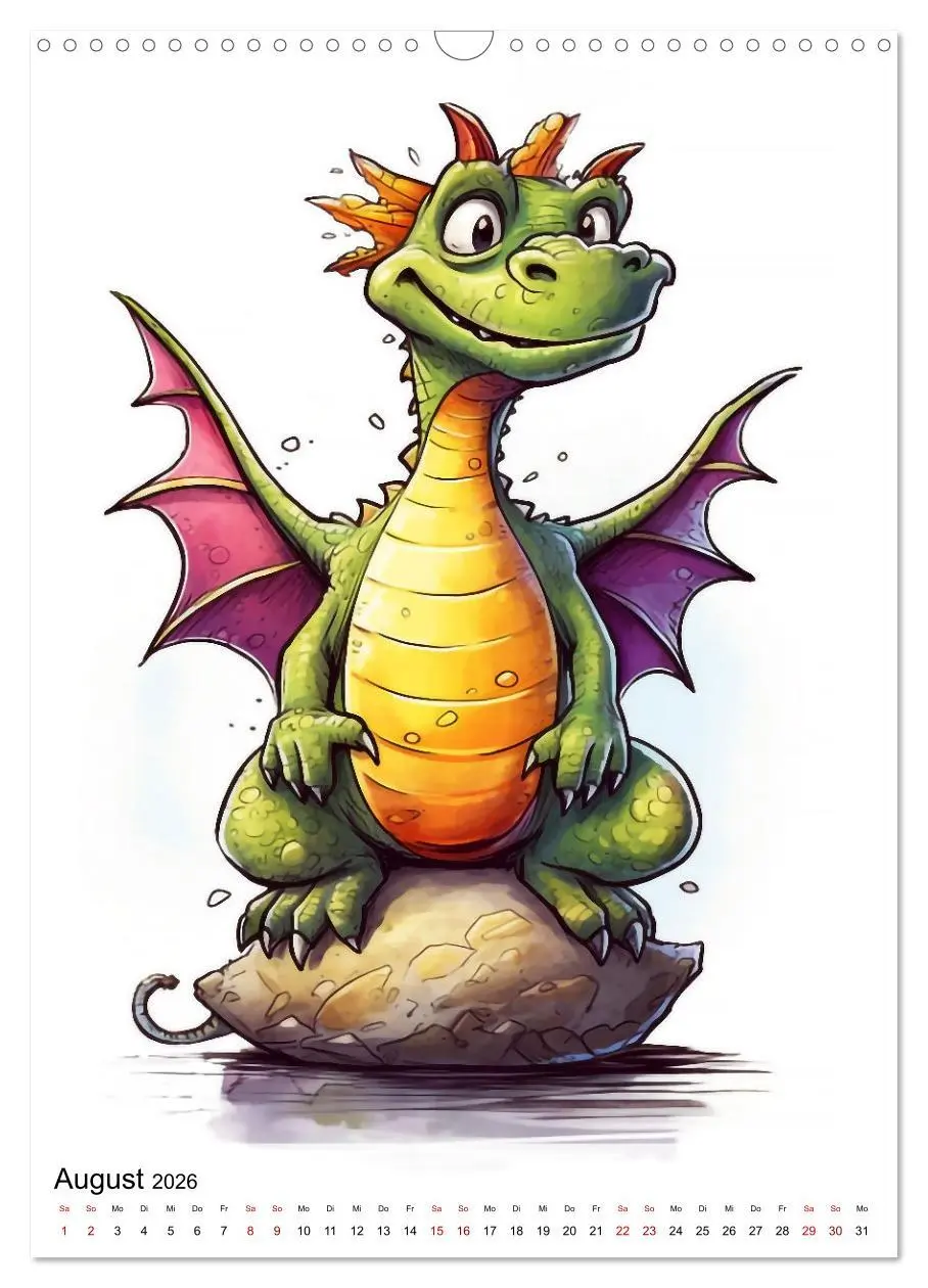 Bild: 9783516318456 | Drachen Kinder (Wandkalender 2026 DIN A3 hoch), CALVENDO...
