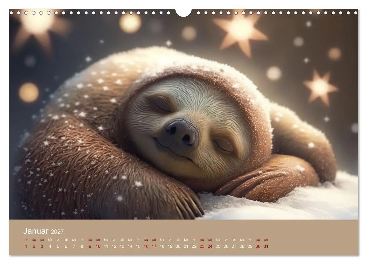 Bild: 9783569338456 | Der Kalender für echte Faultiere (Wandkalender 2027 DIN A3 quer),...