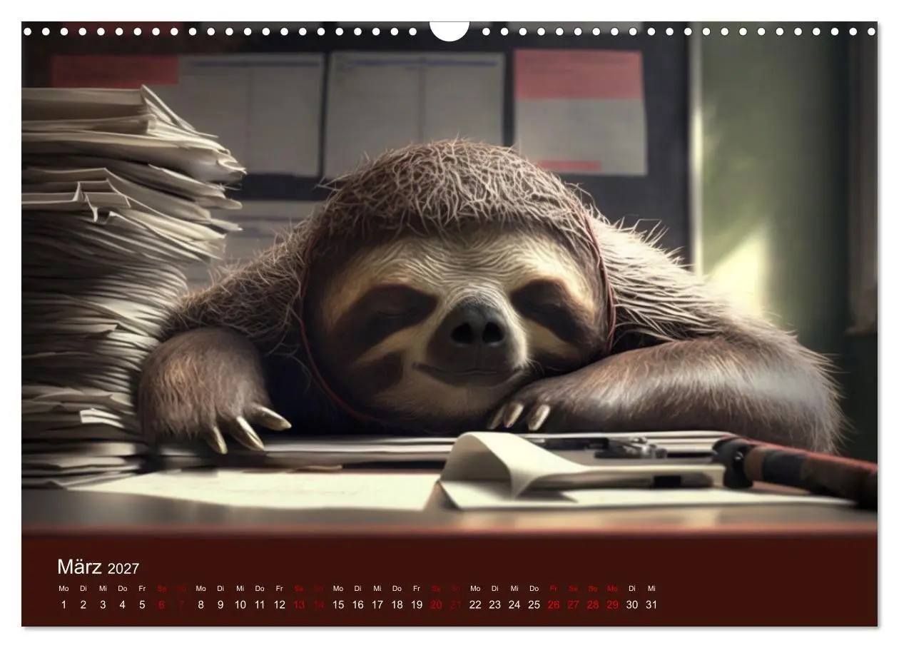 Bild: 9783569338456 | Der Kalender für echte Faultiere (Wandkalender 2027 DIN A3 quer),...