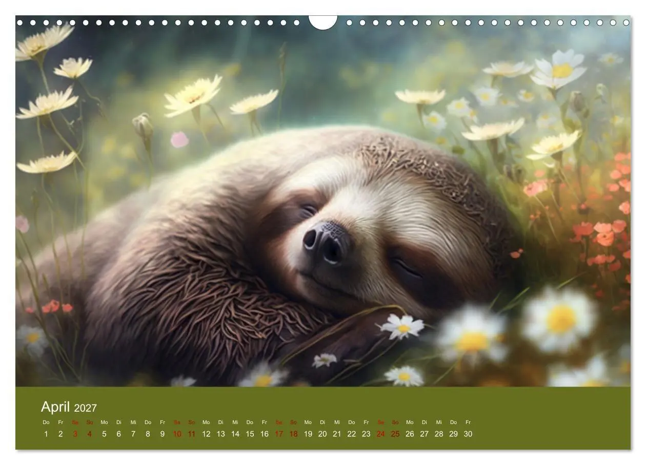 Bild: 9783569338456 | Der Kalender für echte Faultiere (Wandkalender 2027 DIN A3 quer),...