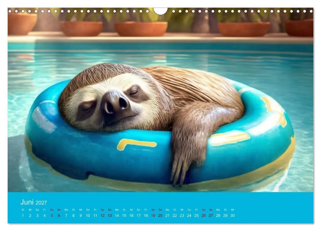 Bild: 9783569338456 | Der Kalender für echte Faultiere (Wandkalender 2027 DIN A3 quer),...