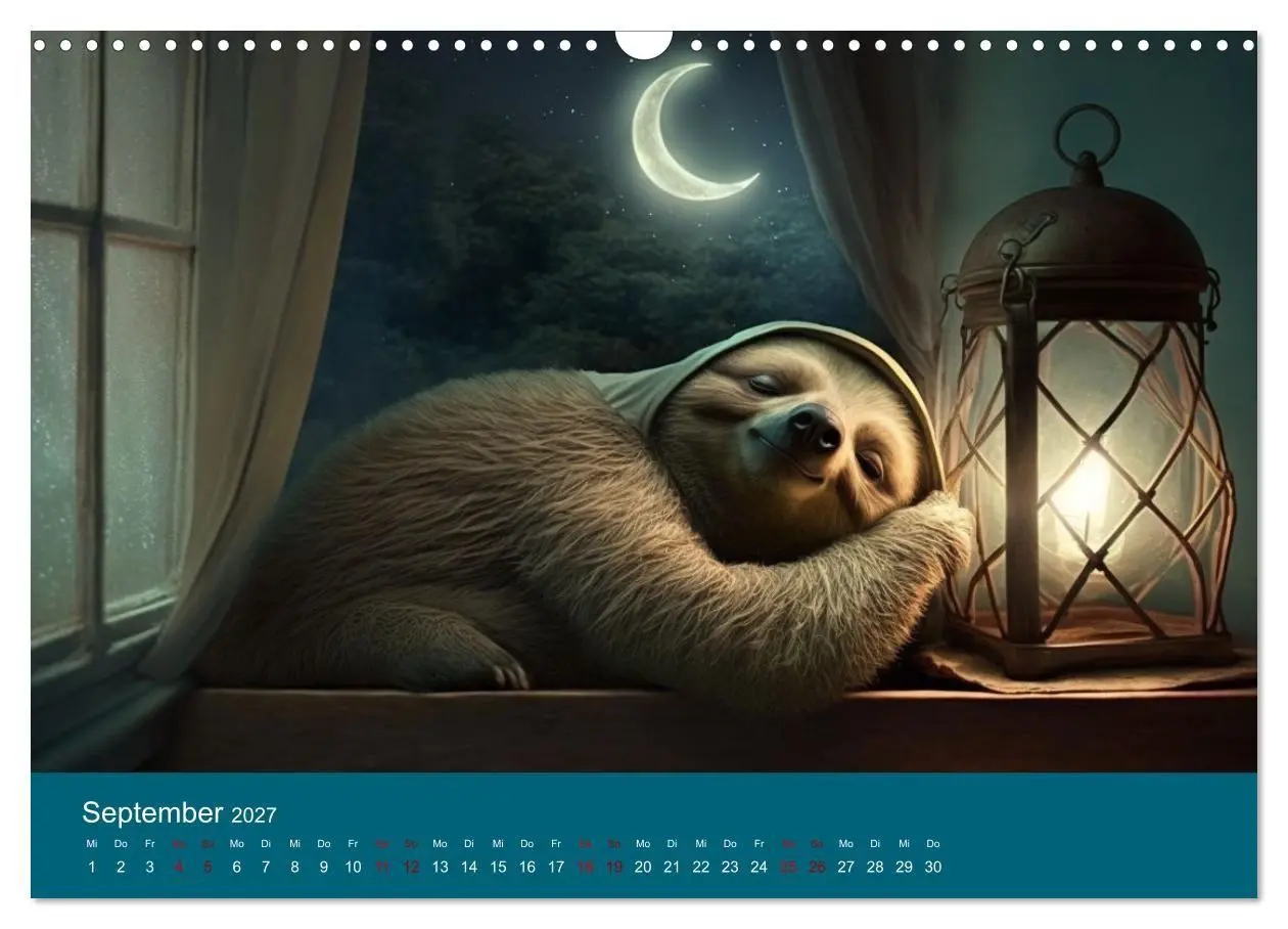 Bild: 9783569338456 | Der Kalender für echte Faultiere (Wandkalender 2027 DIN A3 quer),...